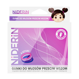 Niderin Gumki do włosów przeciw wszom, 4 sztuki