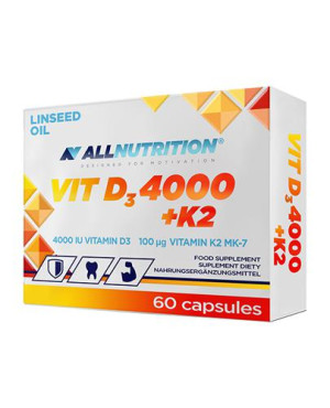 Allnutrition, Vit D3 4000 + K2, kapsułki, 60 sztuk