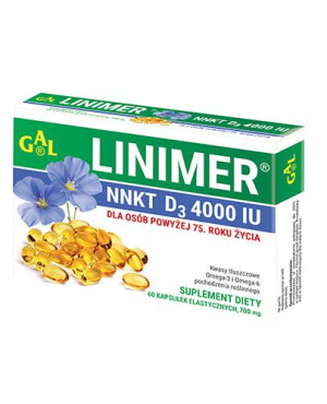 Gal Linimer NNKT D3 4000 IU, kapsułki, 60 sztuk