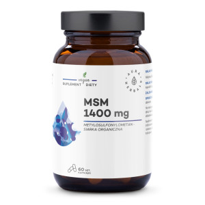 Aura Herbals MSM 1400 mg, siarka organiczna, kapsułki, 60 sztuk
