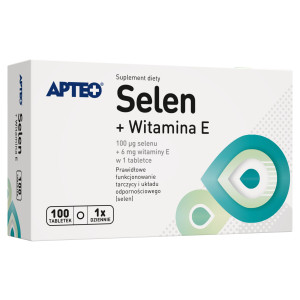 Apteo Selen + witamina E, tabletki, 100 sztuk