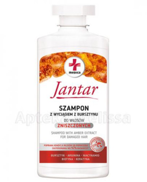 IDEEPHARM MEDICA JANTAR Szampon z wyciągiem z bursztynu do włosów zniszczonych - 330 ml