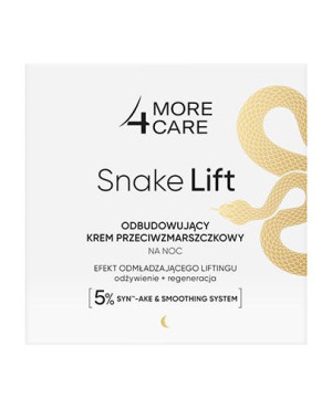 More4Care Snake Lift Odbudowujący Krem przeciwzmarszczkowy na noc, 50 ml