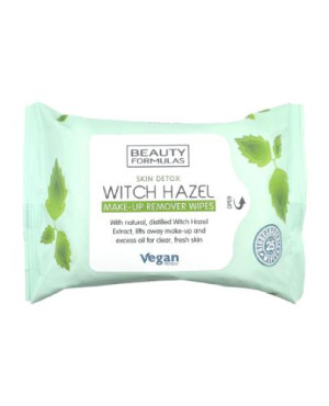 Beauty Formulas, Chusteczki do demakijażu z oczarem wirginijskim, 25 sztuk