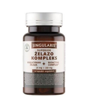 Singularis Superior Żelazo Kompleks 25 mg + Bioactive Complex 300 mg, 30 kapsułek
