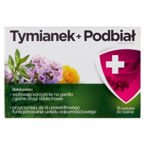 Aflofarm, Tymianek Podbiał, pastylki do ssania, 18 sztuk