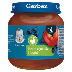 Nestlé Gerber Deserek Krem z jabłek i jagód po 4 miesiącu 125 g
