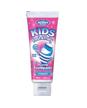 Beauty Formulas, Active Kids Fresh&Fruity, Pasta do mycia zębów z fluorem, 100 ml