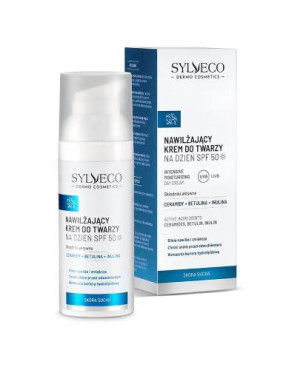 Sylveco Dermo nawilżający krem do twarzy na dzień SPF 50 Skóra Sucha, 50 ml