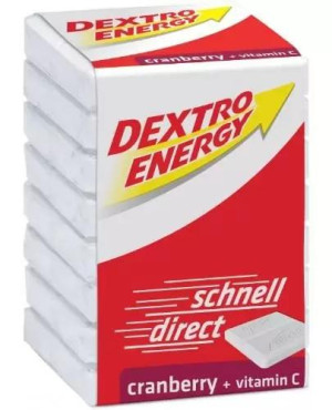 Dextro Energy, żurawina z witaminą C glukoza, pastylki, 8 sztuk