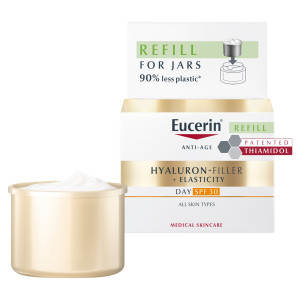 Eucerin Hyaluron-filler + elasticity krem na dzień SPF 30 do skóry dojrzałej przeciwzmarszczkowy, refill, 50 ml