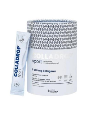 Aura Herbals Colladrop Sport + kreatyna, kolagen morski 5000 mg, saszetki, 30 sztuk