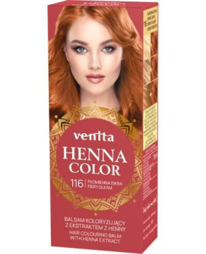 Venita Henna Color, balsam koloryzujący z ekstraktem z henny, 116 Płomienna Iskra, 75 ml