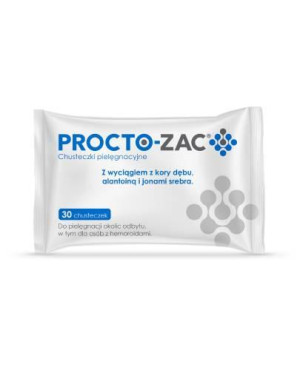 PROCTO-ZAC Chusteczki pielęgnacyjne, 30 sztuk