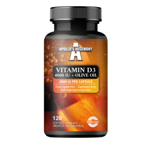 Apollo's Hegemony, Vitamin D3 4000 IU+Olive Oil, kapsułki, 120 sztuk