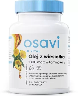 Osavi Olej z wiesiołka 1800 mg z witaminą A i E 60 kapsułek