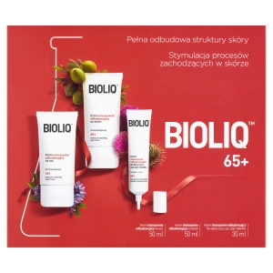 Bioliq 65 + Zestaw Krem intensywnie odbudowujący na dzień, 50 ml + Krem intensywnie odbudowujący na noc, 50 ml + Krem intensywnie odbudowujący do skóry oczu ust szyi i dekoltu, 30 ml, cena, o