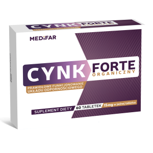 MediFar, Cynk organiczny forte, tabletki, 60 sztuk