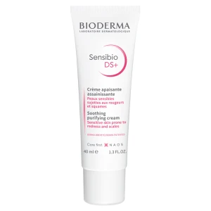 BIODERMA SENSIBIO DS+ Krem łagodzący, zapobiegający nawrotom zaczerwienienia i łojotoku, 40 ml