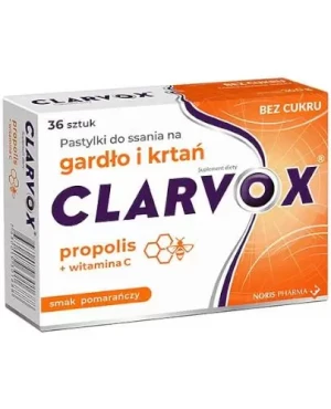 Clarvox Pomarańcza 36 pastylek do ssania