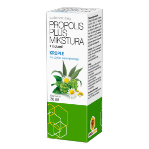 FARMINA Propolis Plus Mikstura z ziołami - 20 ml - układ trawienny - cena, opinie, wskazana
