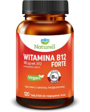 Naturell Witamina B12 Forte, tabletki do żucia, 120 sztuk