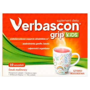 Verbascon Grip Kids, proszek, saszetki, 10 sztuk