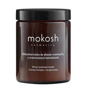 MOKOSH Odżywka maska do włosów matowych, o przesuszonych końcówkach, Zielona herbata z bergamotką, 180 ml