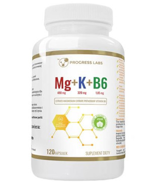Progress Labs Mg + K + B6 - 120 kaps. - cena, opinie, dawkowanie