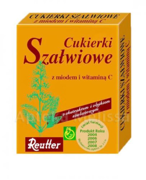 REUTTER Cukierki szałwiowe z miodem i witaminą C 50 g