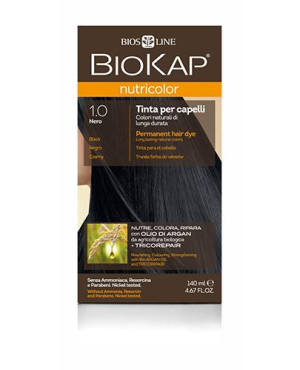 BioKap Nutricolor Farba do włosów 1.0 Czarny - 140 ml