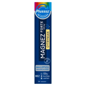 Plusssz Magnez Forte Cytrynian 375 mg, 24 tabl. mus.