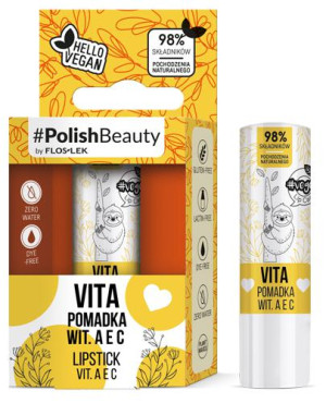 Flos-Lek Vege Lip Care Vita, Pomadka do ust z witaminami A, E, C, 1 sztuka