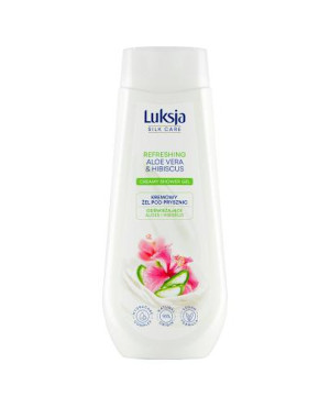 Luksja Silk Care Kremowy Żel pod prysznic Aloes i Hibiskus, 500 ml