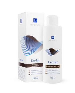 EXOTAR Szampon dziegciowy - 150 ml Do stosowania w przebiegu chorób z zajęciem owłosionej skóry głowy.