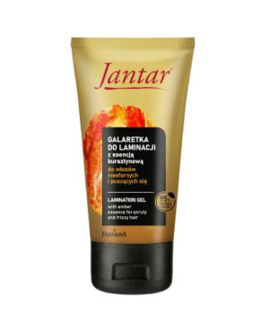 Jantar Galaretka do laminacji włosów z esencją bursztynową do włosów niesfornych i puszących się, 150 g