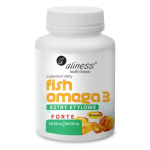 Aliness, Fish Omega 3 Forte Estry 500/250 mg, kapsułki, 90 sztuk