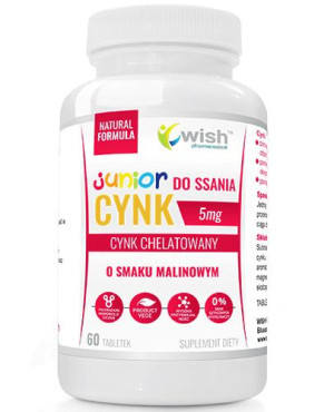 Wish Cynk Junior 5 mg tabletki do ssania - 60 szt. - cena, opinie, dawkowanie