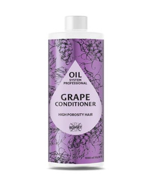 RONNEY Professional Oil System Odżywka GRAPE, włosy wysokoporowate, 1000 ml
