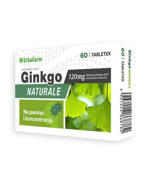 Erbafarm Ginkgo Naturale, tabletki, 60 sztuk