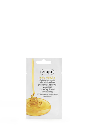 ZIAJA Miód manuka przeciwtrądzikowa maseczka, 7 ml
