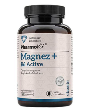 Pharmovit, Magnez + B6 Active, kapsułki, 120 sztuk