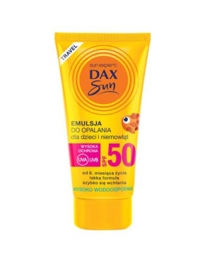 Dax Sun Travel Emulsja do opalania dla dzieci i niemowląt SPF 50, 50 ml