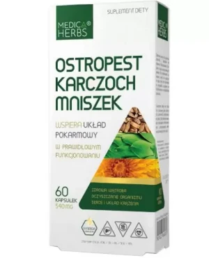 Medica Herbs Ostropest Karczoch Mniszek 60 kapsułek