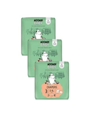 Moomin Baby 3 Midi pieluszki 5-8 kg, 144 sztuki