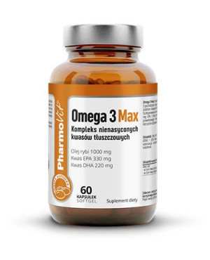 PharmoVit Omega 3 Max Kompleks nienasyconych kwasów tłuszczowych, kapsułki, 60 sztuk