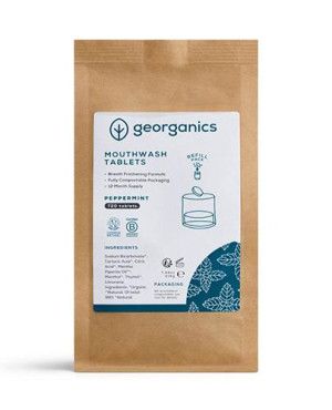 Georganics, Naturalne tabletki do płukania jamy ustnej English Peppermint, 720 tabletek