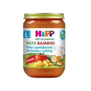 Hipp Bio od pokoleń, Penne z pomidorami, marchewką i cukinią, po 6. m-cu, 190 g
