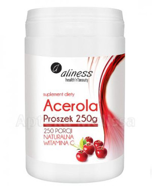 ALINESS Acerola proszek - 250 g naturalna witamina C