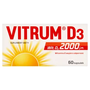 Vitrum D3, Witamina D3 2000 j.m., kapsułki, 60 sztuk